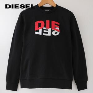 S/新品 DIESEL ディーゼル プルオーバー トレーナー スウェット GIRKN80-9XX メンズ レディース ブランド 黒