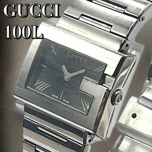 GUCCI 100L Gフェイス スクエア レディース 腕時計 グッチ QZ 稼働 美品