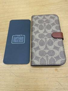 【c883】美品 コーチ Coach 手帳型 iPhone13Pro Max ケース シグネチャー COACH スマホケース iPhone14 15 16