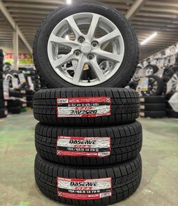 ミラ タント ムーブ ココア etc. [中古] ダイハツ純正 14インチホイール + [新品] TOYO GIZ3 155/65R14 2024年製 スタッドレス 4本セット！