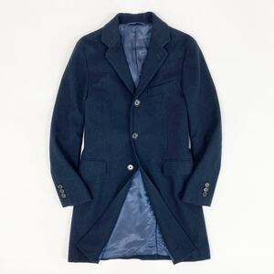 Ea9 GREEN LABEL RELAXING UNITED ARROWS ロロピアーナ社製生地☆ ウール100% チェスターコート ネイビー S メンズ 3125-157-0368