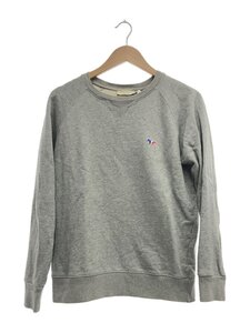 MAISON KITSUNE◆スウェット/XS/コットン/GRY/フランスカラー犬/※裾リブステッチほつれ有り