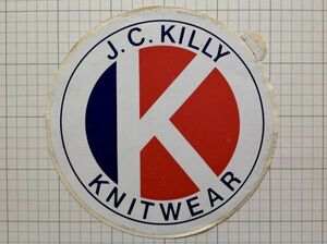 フランスのステッカー：J.C.KILLY （大きめサイズ）店頭用 デザイン 広告 ビンテージ +