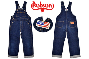 T-0103★送料無料★美品★Bobson ボブソン 941★70s 80s 岡山産 日本製 ヴィンテージ 濃紺デニム オーバーオール サロペット W-20(51) 110