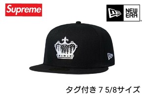 タグ付き ステッカー付き Supreme King Of New York New Era Black シュプリーム ニューエラ ベースボールキャップ 7 8/5 黒