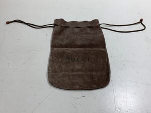 ●　GUCCI　グッチ　巾着ポーチ　スエード