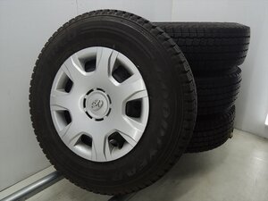 195/80R15 グッドイヤー ice NAVI CARGO 4本 トヨタ純正 ホイールセット 15×6J 6H PCD139.7 +35 個人宅着払い!手渡し可!B801