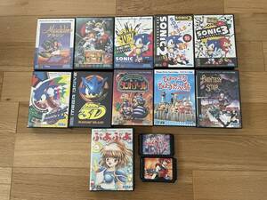 【動作確認済】　メガドライブ　ゲーム ソフト 13本 まとめ売り　　セガ SEGA　ソニック　ガンスターヒーローズ　ファンタシースター