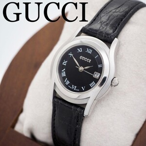 206 GUCCI 時計　レディース腕時計　箱付き　5500L ブラック　人気