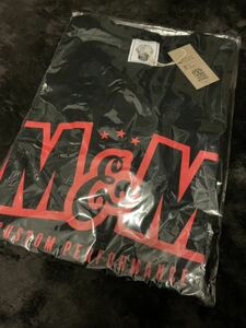 新品★M&M★フロントロゴTシャツ★Mサイズ★黒×赤★