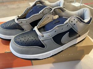 2001 NIKE DUNK LOW PRO B 灰×紺 US8 新品 124002-401