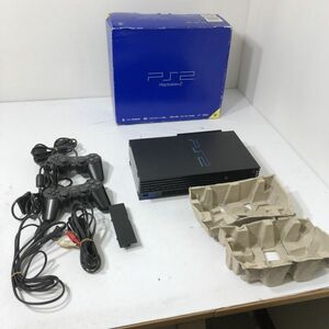 【送料無料】★動作確認済★PS2 SCPH-50000 本体 コントローラー×2 HDD付き 箱付き AAL0501大4158/0530