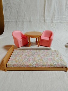 TAKARA　りかちゃんの家具セット　ソファー＆テーブル/ベッド