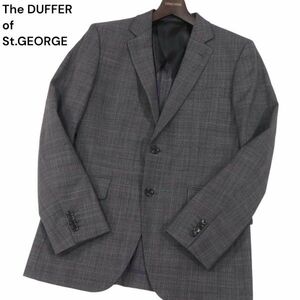 美品★ The DUFFER of St.GEORGE ダファー オブ セントジョージ 春夏★ グレンチェック テーラード ジャケット Sz.L　メンズ　I4T00438_2#M