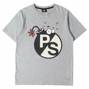 Paul Smith ポールスミス Tシャツ サイズ:M ロゴ ボム グラフィック クルーネック 半袖 Tシャツ PS LOGO BOMB PRINT T-SHIRTS PS グレー