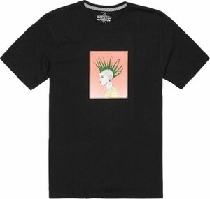 VOLCOM ボルコム Featured Artist Series フィーチャードアーティストシリーズ Justin Hager ジャスティンヘイガー モヒカン Tシャツ 黒 L