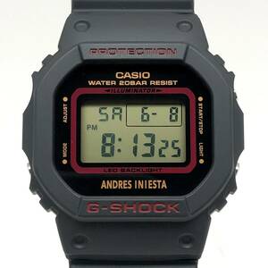 G-SHOCK ジーショック 【ITJML9WE1OGA】 CASIO カシオ 腕時計 DW-5600AI-1 イニエスタシグネチャーモデル 直筆プリント ブラック レッド