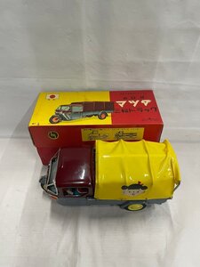 【中古傷汚れ有】 世界の自動車シリーズ マツダ ホロ付き 三輪トラック 360 赤箱 萬代屋 バンダイ 自動車 おもちゃ ビンテージ ブリキ 希少