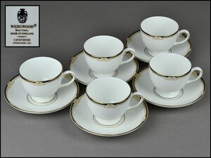 ウェッジウッド【WEDGWOOD】キャベンディッシュ カップ&ソーサー 五客 コーヒーカップ【ド-51212