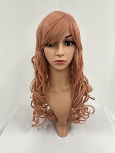 Wigs2you C-003 サーモンピング色 コスプレウィッグ アニメ アイドル風 耐熱コスプレウィッグ★シンプルなパーマロングスタイル