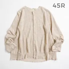 553*極美品 45R リネンコットン カーディガン.