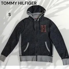 TOMMY HILFIGER グレー フード付きパーカー S