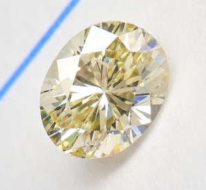 【100円～】0.474ct 天然ダイヤ Fancy Light Brownish Yellow (ナチュラルカラー) SI1　OV