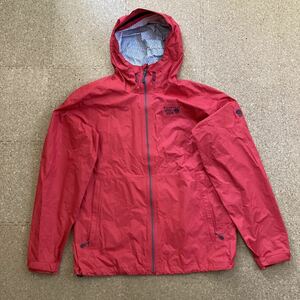 MOUNTAIN HARD WEAR マウンテンハードウェア　マウンテンパーカー レインウェア　防水　Lサイズ 赤　メンズ　登山　トレッキング キャンプ