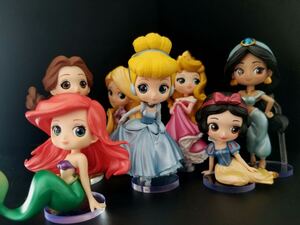 ディズニーキャラクターズ Q posket Disney Characters petit -Girls Festival- 7種（ベルシンデレラ白雪姫ジャスミン 等） 用台座