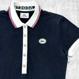 LACOSTE ライン ポロシャツ ファブリカ 日本製 ラコステ　　MADE IN JAPAN ワッペン ワンポイント 半袖 ショートスリーブ 玉10097