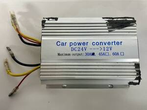 【64】[phalatina] DC コンバーター 24V → 12V 30A デコデコ 電源 大型車 乗用車 電源 に 変換 (２０Ａ)　※動作未確認