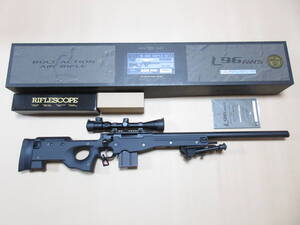 【お得なセット品】東京マルイ L96 AWS(ブラック) 封印解除仕様 3-9×40ライフルスコープ 6‐9インチバイポット付き 