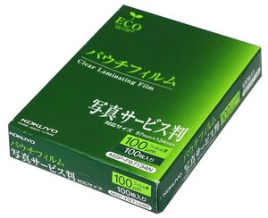 （まとめ買い）コクヨ パウチフィルム 100ミクロン 写真サービス判サイズ 100枚 MSP-F97134N〔×3〕