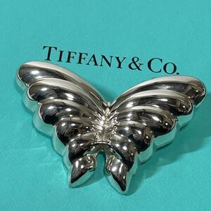 【ティファニー】基準内 TIFFANY&Co. ブローチ バタフライモチーフ 蝶々 シルバー925 幅4.5cm ピンバッチ アクセサリー メンズ レディース 