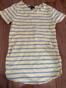 used 即決　送料無料♪ Gap Kids ギャップキッズ　細身ボーダー半袖Tシャツ　カットソー　110サイズ