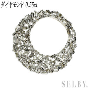 K18WG ダイヤモンド ペンダントトップ 0.55ct 新入荷 出品1週目 SELBY