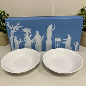 WEDGWOOD ウェッジウッド プレート ボウル ホワイト ストロベリー バイン 2枚セット 洋食器 皿 食器