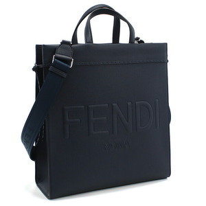 【新品未使用正規品】フェンディ FENDI トートバッグ ブランド ショッパー ミディアム ショルダー付 7VA583 AMAC F082Q ネイビー系