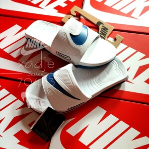 新品 正規品 NIKE ナイキ AIR MAX CIRRO エアマックス サンダル スライド 白 ホワイト 青 コートブルー 28cm US10 箱付き
