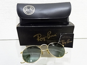 廃盤 美品 B&L 50mm ラウンドメタル G-15 W0603 USA レイバン RAYBAN ボシュロム 米国製 オールド アメリカ ビンテージ サングラス 90s