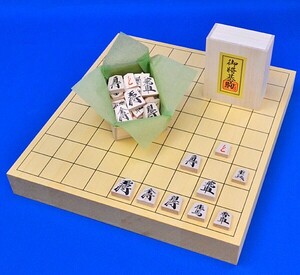 将棋セット　ヒバ1寸5分卓上将棋盤セット(木製将棋駒樺材優良押し駒)【囲碁将棋専門店の将碁屋】