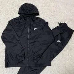 【美品】NIKE ナイキ ナイロン 上下セット ブラック セットアップ XL