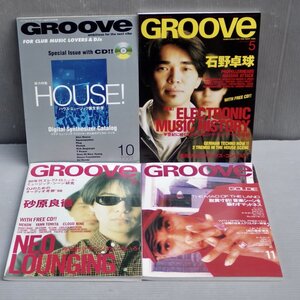 まとめ売り!!【音楽雑誌】GROOVE グルーヴ 1996～1998年〈バラ4冊セット〉《付録CD付》◆リットーミュージック◆石野卓球/砂原良徳/ハウス