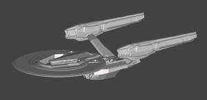 1/10000 U.S.S.ヴェンジェンス ドレッドノート級 3Dプリント U.S.S. Vengeance スタートレック Star Trek 未塗装・未組立 宇宙船 宇宙戦艦