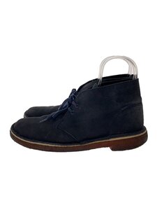 Clarks◆ブーツ/UK6.5/BLU/レザー