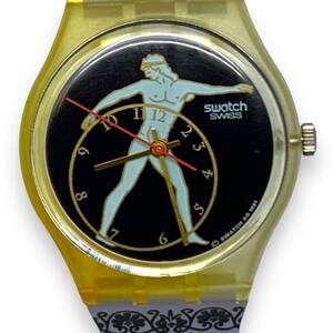 ■稼働品・希少・アンティーク　スウォッチ SWATCH　Discobulus GK141　裏スケ　1992　新品電池交換済