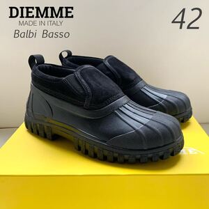 新品 イタリア製 DIEMME ディエッメ BALBI BASSO SUEDE スエード スリッポン シューズ 42 定3.74万 黒 メンズ ブーツ 雨 雪 50％off