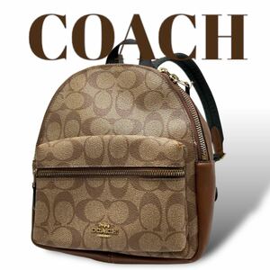 COACH コーチ ミニリュック シグネチャー PVCレザー ブラウン 58315