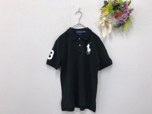 1001　子ども服男の子キッズ　【　POLO RALPH LAUREN　】　半袖ポロシャッツ　サイズ：Ｍ(10-12)　色：黒