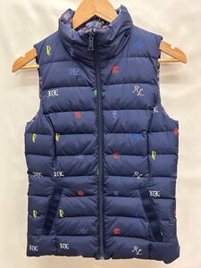 20241116【 POLO GOLF】ポロゴルフ ラルフローレン Ralph Lauren ラルフローレン ダウンベスト リバーシブル 花柄 マルチカラー ナイロン L